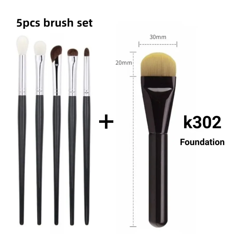 Eyeshadow Brush Set Kit Natural Hair 5Pieces Eye Shadow Makeup Brushes Beauty Tools