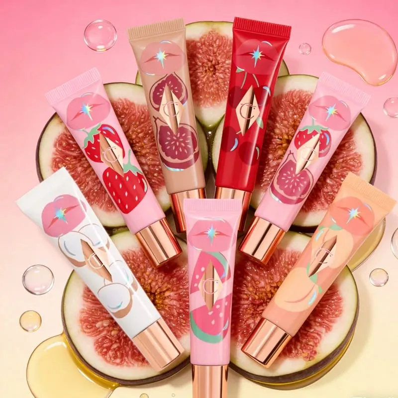 Set Solek Charlotte Tilbury CT Penyerlah Lip Blam Palet Pembayang Mata 4 Warna Lip Gloss Lip Blam Set Pillow Talk Tahan Lama — image 3