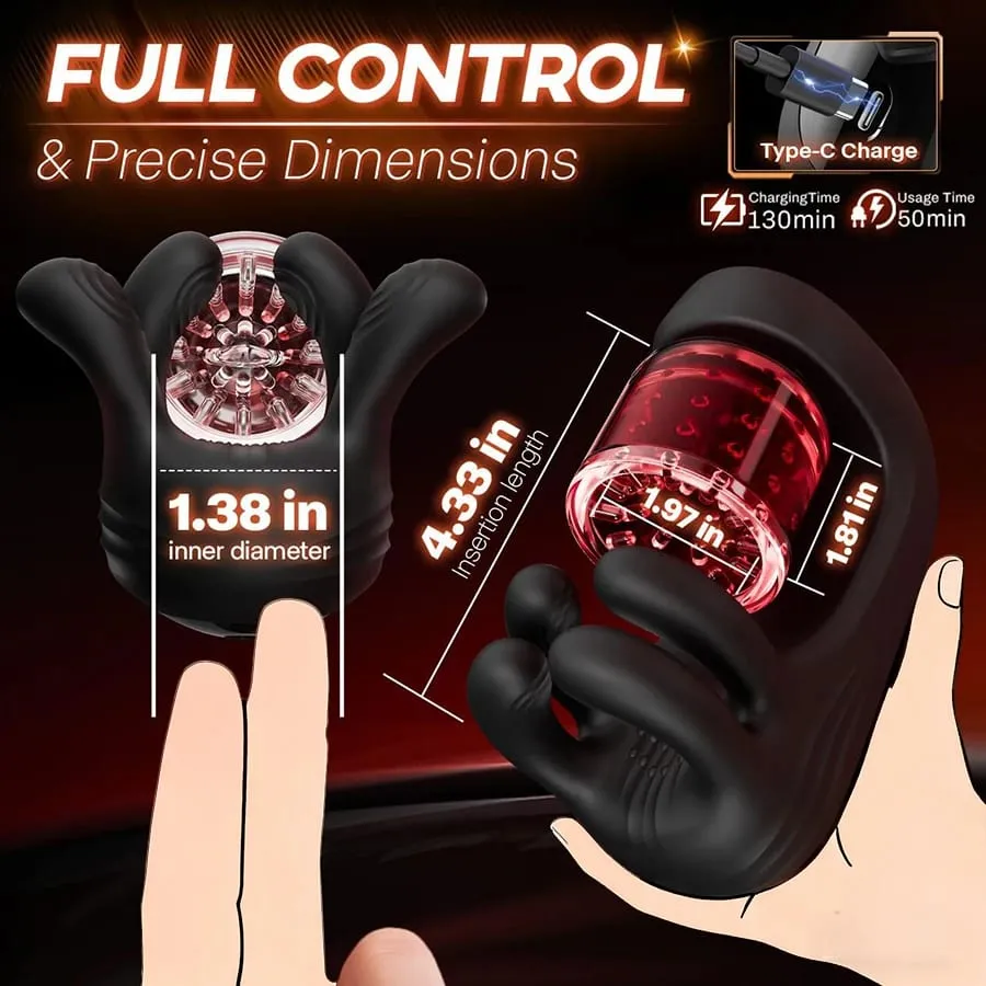 9 Biting Rotating Modes Blowjob Sex Machine Stroker for Training Stimulation Increase Endurance Adult Sex Toys for Men Pleasure
