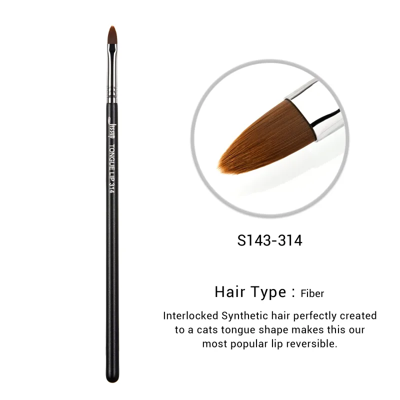 Jessup Lip Brush แปรงแต่งหน้าสำหรับทาลิปสติกแบบมืออาชีพสำหรับการใช้ลิปสติกแบบไร้ริ้วรอย ลิ้นขนาดเล็ก Contour Contour กำหนดริมฝีปาก