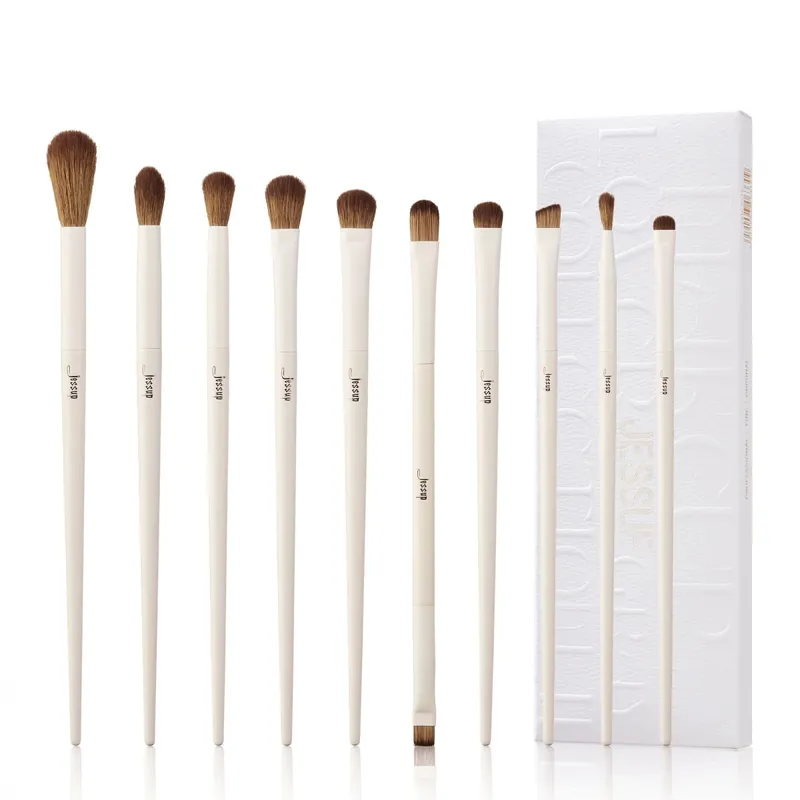 Jessup Trang Điểm 10-14Pc Bộ Cọ Trang Điểm Tổng Hợp Cọ Kem Nền Đường Viền Phấn Mắt Lót Pha Trộn Nổi Bật T329 — image 10