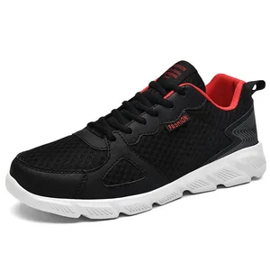 Summer Sneakers Lightweight Men Casual Shoes Mesh Breathable Male Footwear Lace Up Walking Shoes Black Tenis Zapatillas Hombre