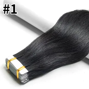 Mga Extension ng Buhok ng Tao Tape Ins #613 Blonde Tape Sa Mga Extension ng Buhok ng Tao Kulay ng Buhok ng Tao Bleach Blonde na Balat Habi ng Seamless Tape Ins