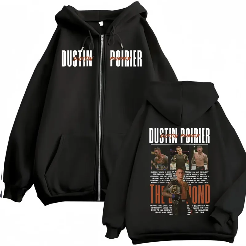 Limited DUSTIN POIRIER THE DIAMOND Zipper Hoodies Men Women Fashion Violence Aesthetic Sweatshirts Coats Casual Zip Up Pullovers