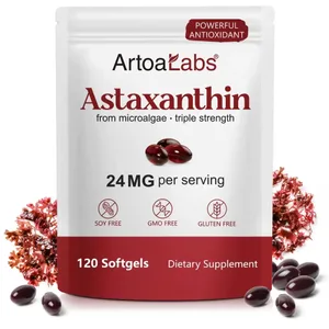 Astaxanthin Softgels 24mg Triple Strength Makapangyarihang Antioxidant Eye Health Support Microalgae Soy Free Gluten Free 120 Bilang