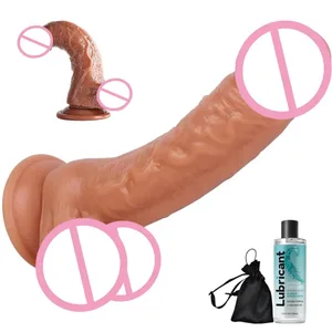 Makatotohanang Soft Dildos na may Malakas na Suction Cup Masturbation Malaking G-spot Dildo Sex Toy Angkop para sa Babae at Mag-asawa Vagina Anal Stimulator Matanda Mga Sex Toy para sa Babae Erotikong Dildo Penis Anal Plug Babae Lalaki Titi Pang-adultong Laro Baguhan Anal Dil