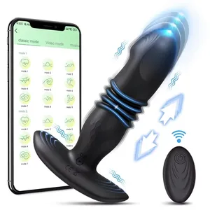 APP-Steuerung Vibrator Teleskop Vibrierender Analplug Sexspielzeug für Erwachsene Fernbedienung Analdildo Männliches Prostata-Massagegerät Analplug
