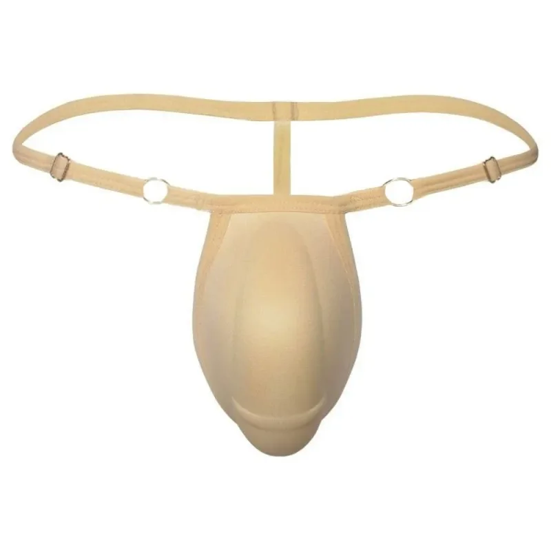 T-back Push-Up Schwamm Cup Pad Thongs Einstellbare 3D Vorne Gepolsterte Slips Nahtlose Low-taille Männer Shapewear männer Höschen Zubehör