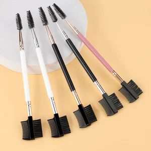 1/2/5PCS 3 Head Eyebrow Eyelash Shaper Double Head Brush Makeup Grooming Tool Cosmetic With 3 Different Spoolie Brushes