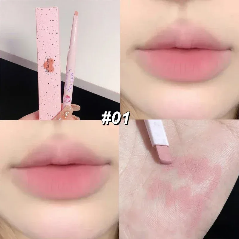 Velvet Matte Nude Pink Lipstick Pencil Outline Lip Lipliner Crayon Waterproof Long-lasting Color Lip Liner Smooth Natural Makeup