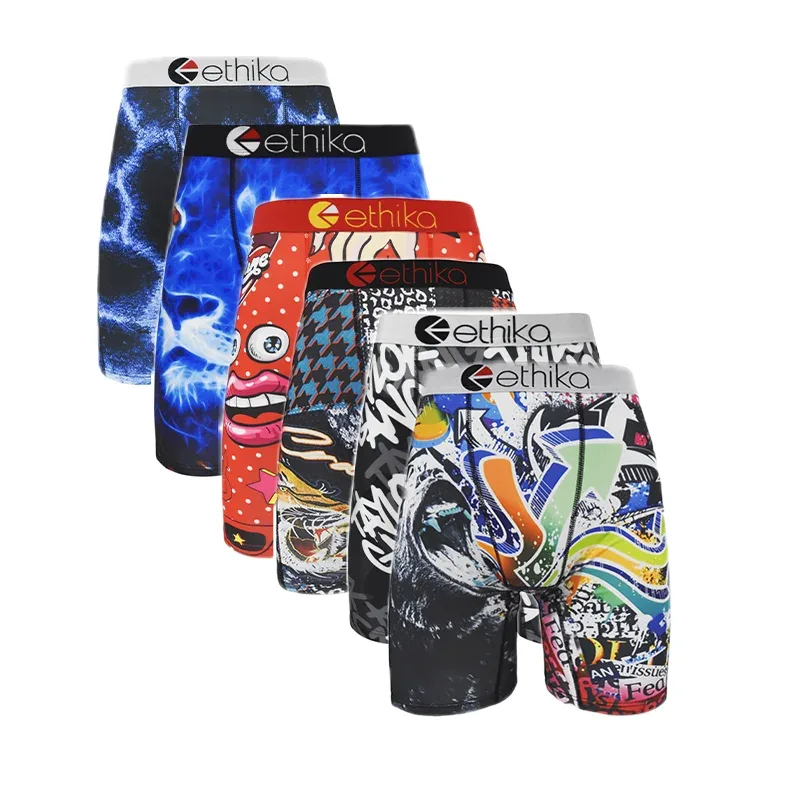 Soft Men's Boxer Shorts 6 Piece Comfortable Everyday Underwear Breathable Stretch Fit Polyester S-XXXL Lightweight