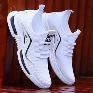 2026 Men's Vulcanize Shoes for Outdoor Comfortable Air Mesh Gym Shoes Summer Breathable Men Loafers Wide Slip On Walking Shoes