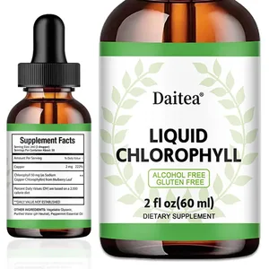 Gotes de clorofil·la líquida: antioxidants, desintoxicació hepàtica, col·lagen de suport immune per a la salut del cabell i la pell, vegana sense transgènics