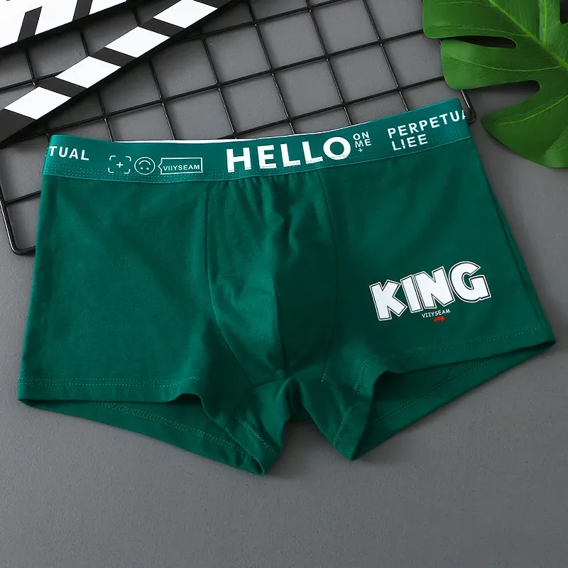 [Bloom the love] Brand KING Cotton Breathable Boxer Men Underwear Boxershort Mens Boxers Man Cuecas Masculina Size M-3XL XS601