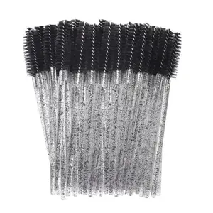 New 50/100pcs Microbrush for Eyelashes Brush Crystal Spoolie Brushes Eyebrow Comb Makeup Beauty Tool for Eyelashes HZS24