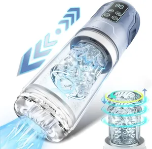 Teleskop Automatische Männliche Masturbator Masturbation Tasse Blowjob Maschine Saugen Tasche Pussy Vakuum Penis Pumpe Sex Spielzeug für Männer