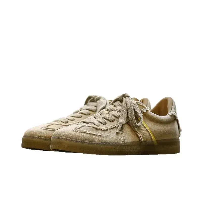 Chaussures d'entraînement allemandes classiques épissées, baskets basses plates pour hommes, chaussures de sport décontractées à lacets, printemps et automne