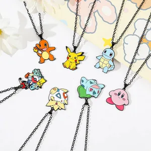 Anime Pokemon metalowa zabawka śliczna figura Pikachu Squirtle Psyduck Charmander strona dekoracji prezent Cosplay