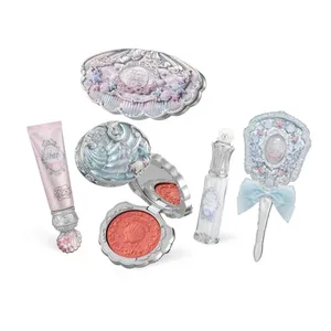 ערכת מתנה לאיפור תכשיטים של Flowerknows של Shell Eye Blush Lip Glaze Setting אבקת תיקון פריימר לנשים ערכה מלאה
