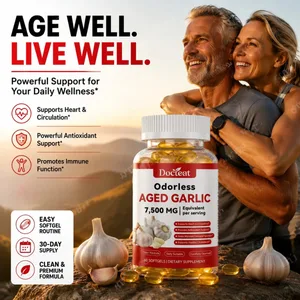 Kokusuz Yaşlı Sarımsak Özü 7500mg Eşdeğer 60 Softgels - Yetişkinler için Bağışıklık Desteği Kalp Sağlığı Antioksidan Takviyesi