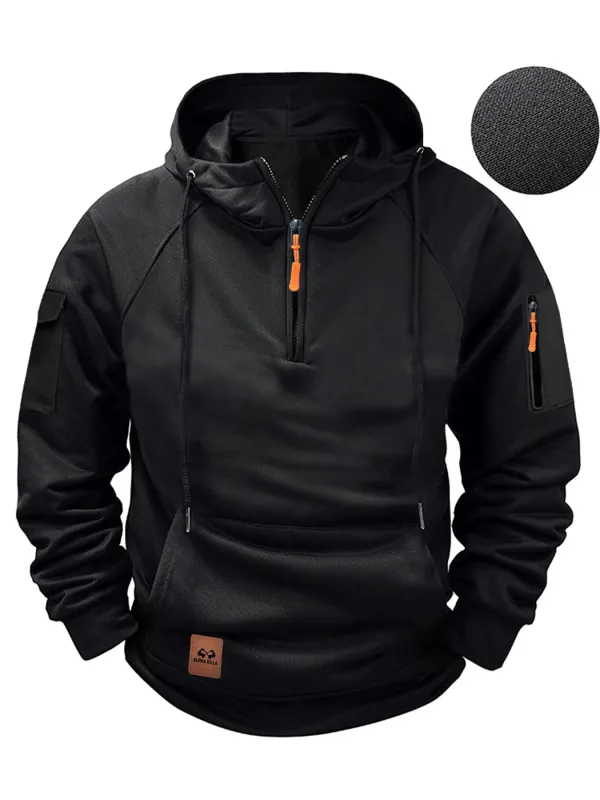 2025 Nové pánské Keep Warm Mikina s kapucí Streetwear Bunda Mikiny s dlouhým rukávem Mikina na zip s kapucí Pánská mikina s kapucí na běhání