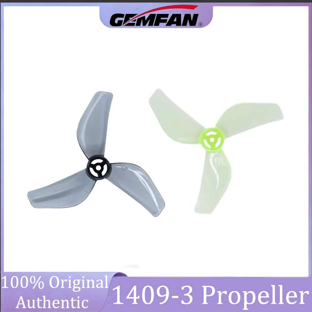 Gemfan 1409-3 35mm 1.4 Inch PC 3-Blade Propeller 1mm Shaft for 0802 Motor Meteor65 Pro Whoop FPV Racing Drone