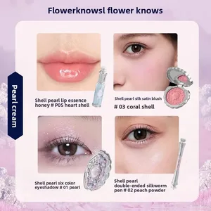 Flowernows קופסת מתנה סט איפור ליטל מלאך קופסה מלאה ליפ גלייז סומק מעטפת תכשיטי פרח יודע ערכת מתנת יום הולדת