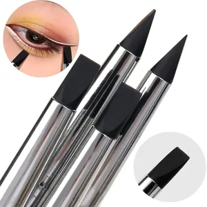 Cuchilla de cepillo delineador de ojos de silicona, pinceles multiusos para lápiz labial y cejas, fácil de usar, bolígrafo para pintar uñas, herramientas de modelado para dar forma a los ojos