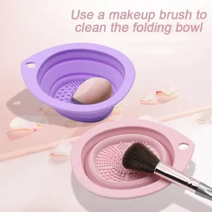 1/2PCS Silicone Makeup Cleaning Mat for Cleaning Makeup Brushes Makeup Brushes Wash Brush Cleaner Tool HZSQJGZ04