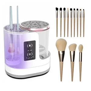 Máquina de limpieza de brochas de maquillaje eléctrica 3 en 1, secador de brochas de maquillaje, portátil, automático, USB, herramienta limpiadora de brochas cosméticas, novedad de 2026