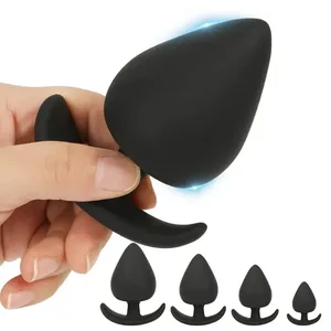 Ieftin 4 dimensiuni silicon Big Butt Plug Jucării sexuale anale pentru adulți Bărbați Femei Lenjerie de corp Buttplug Dildo Masturbador Anus Dilatador
