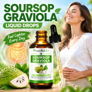 AcentiLabs Soursop Graviola Liquid Drops Vitamina C recolza la salut digestiva, el sistema immunitari, la defensa dels radicals lliures 60 ml per a adults