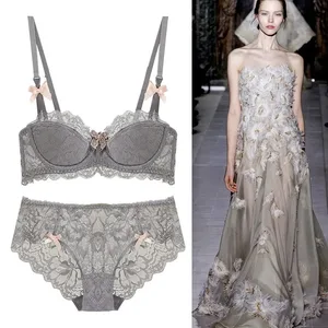French Pure Desire Bralette, Push-up-BH ohne Bügel, Spitzen-BH für kleine Brüste, Körbchen AB, für mollige Mädchen, Schleifendesign, dünne Falte, Komfort, Übergröße