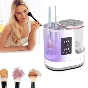 Nueva máquina eléctrica de limpieza de brochas de maquillaje 3 en 1, secador de brochas de maquillaje, herramienta limpiadora de brochas cosméticas USB automática portátil