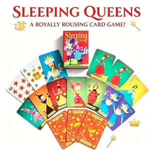 The Sleeping Queens Joc de cartes Versió completa en anglès Joc de taula familiar per a 2-5 jugadors Joc de cartes d'estratègia per a adults Regals de festa