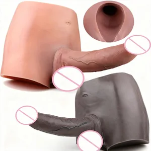 2 Colors Huge Hollow Dildo Pants High Waist Strap-On Penis Extender насадка на член For Men Delay Ejaculation Ultra Dildo