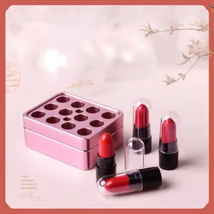 Diy Handmade Lipstick Material 12-hole Aluminum Sample Mold Self-made 9.3mm Small Sample Tube Lipstick Empty Tube Set