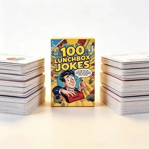 En çok Satan 100 Öğle Yemeği Kutusu Şaka Kağıt Kartları Taşınabilir Komik Şaka Kart Oyunu Çocuklar için Aile Partisi Günlük Eğlence