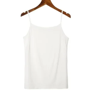 Solid Color Sleeveless Camisole Vest Casual Basic Slim Tank Top All Match Daily Women Summer Fashion Streetwear Tops Underwear