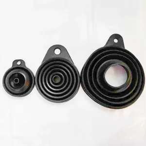 Imbuto per uso cucina per riempire bottiglie Set di imbuti pieghevoli in silicone a bocca larga piccola per il trasferimento del trasferimento di polvere liquida