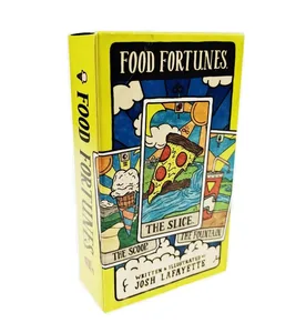 Új 78 illusztrált étel-ital kártya Tarot gyűjtemény Food Fortunes Misztikus fedélzeti Társasjátékok Képzeletbeli jóslás