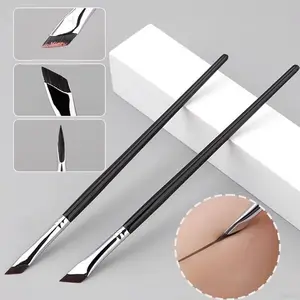 Brosse Eyeliner à lame de mise à niveau, Ultra fine, à Angle fin, à sourcils plats, pour placer les sourcils, pinceau de maquillage, pour détails précis, 1 à 16 pièces