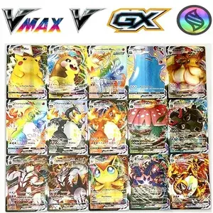 50/100Pcs pokemons பிரெஞ்சு ஆங்கிலம் ஜெர்மன் கார்டுகள் pokemons அட்டை 100 Gx 100 V Max VMAX 50