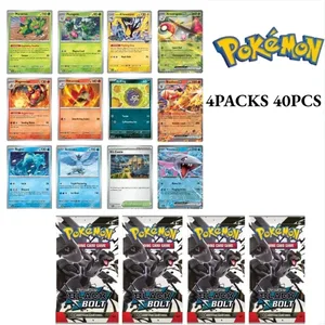 διασκέδαση 40 τεμάχια Pokemon Card Pack 4 Sets Sun Moon Violet 151 Αγγλικές κάρτες συναλλαγών Συλλεκτικά παιχνίδια Halloween Gift Fantasy Sci Fi