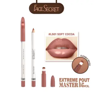 Pena Lip Liner Matte 15 Warna Dengan Kuas Pensil Matte Beludru Tahan Air Tahan Lama - Kit Rias Bibir Aplikasi Halus