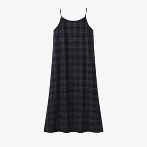 AS AW26 Fashion Plaid slip dress match knit wide-rib cardigan Knit mockneck top woman clothes