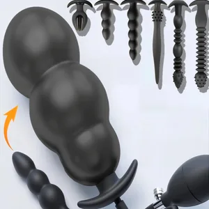 Anal Expander Expand Oppustelig Anal Plug Overdimensioneret lavement Træning Butt Plug Butt Dilator Ass Prostata Sexlegetøj til mænd Kvinder