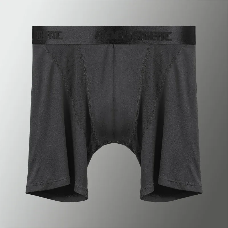 Sportunderkläder för män, anti-skav Modal Professionell löpning Fitness Tättsittande långbens snabbtorkande förlängda boxershorts