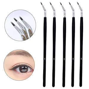 1Pc Bent Liner Makeup Brushes Precision Angled Eyeliner Brush Eyeshadow Eye Brow Tool Detalye Eye Liner Precision Cosmetic Tools
