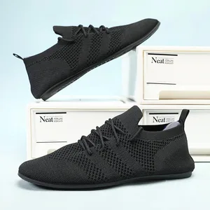 Magaan na Panlalaking Kaswal na Sapatos Breathable Pambabaeng Vulcanized na Sapatos Panlabas na Malambot na Panlalaking Loafers Mesh Driving Footwear Lace Up 36-47